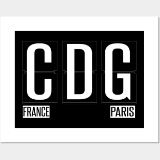 CDG- Paris France Airport Code Souvenir or Gift Shirt Posters and Art